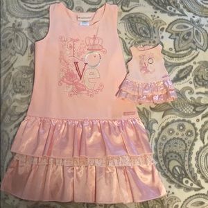 American girl dress for child and one for doll